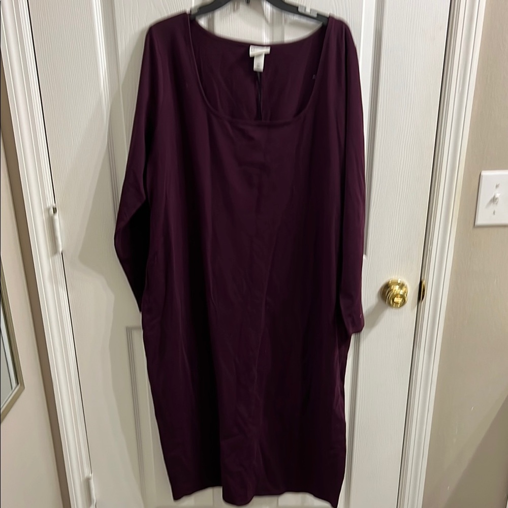 Ava & Viv Rich Plum Long Sleeve Dress